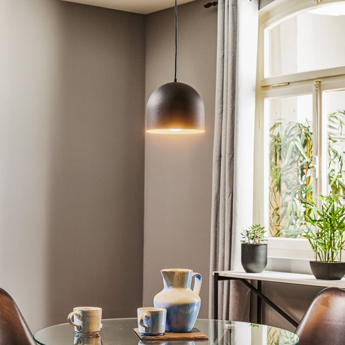 HELAM Hanglamp Madison 1-lamp zwart