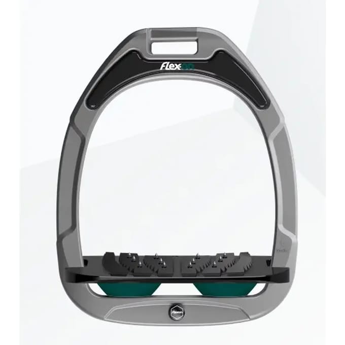 Ultra Grip Aluminium/Zwart/Groen stijgbeugels Flex-On Green Composite