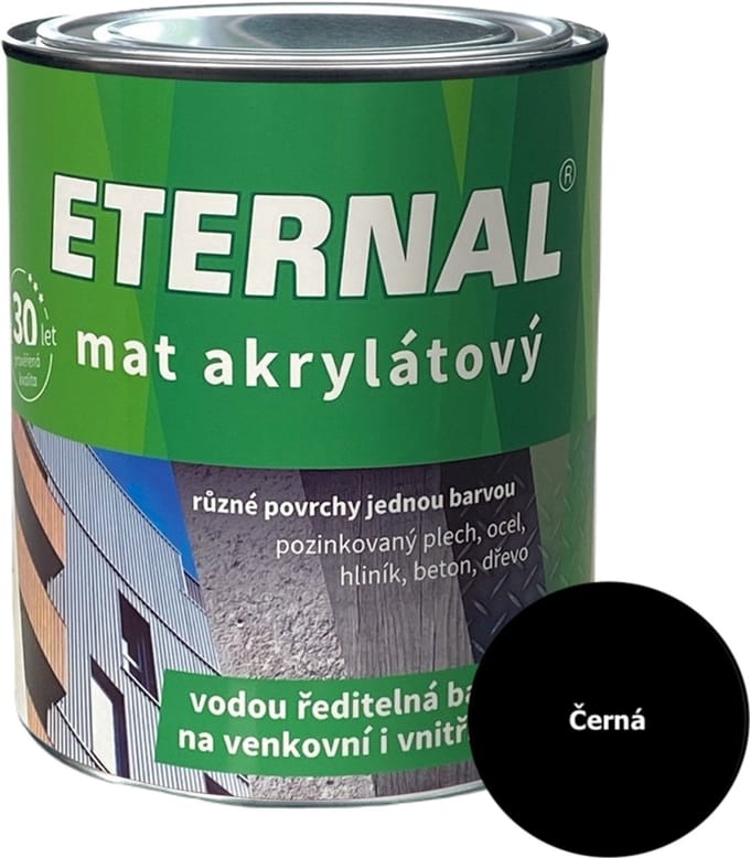 Eternal MAT Acryl 0,7 kg, 013 Zwart