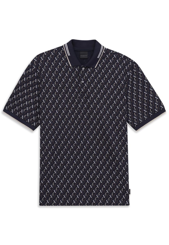 Bugatti Herren Poloshirt met opvallende print