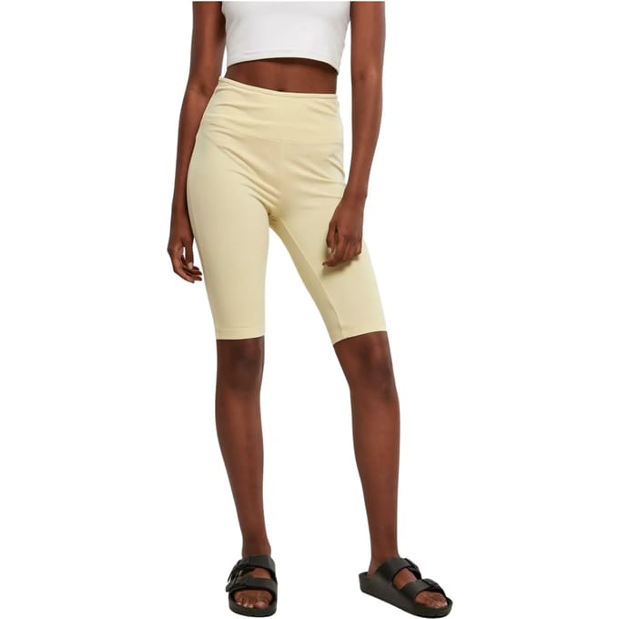 Urban Classics - Organic Stretch Jersey Korte cycle broek - XS - Geel