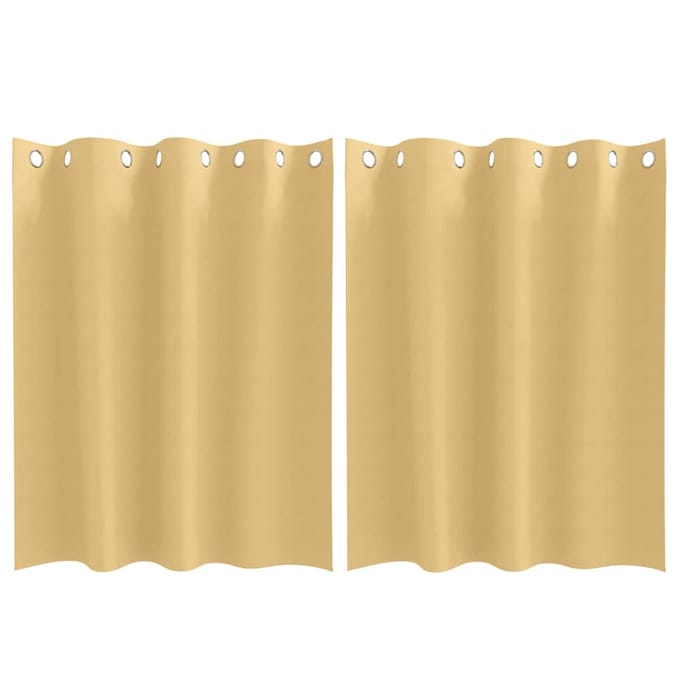 vidaXL - Blackout - Gordijnen - met - Ringen - 2 - st - Beige - 140 - x - 140 - cm - Polyester