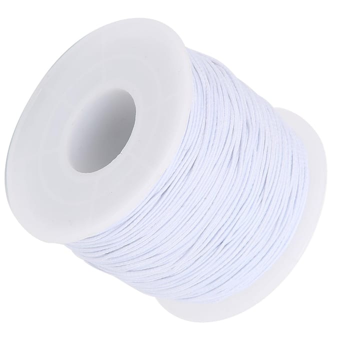 1mm X 100m Rekbaar Elastisch Draad Koord DIY Knutselsnaar Touw Sieraden Armband Maken Touw Wit white
