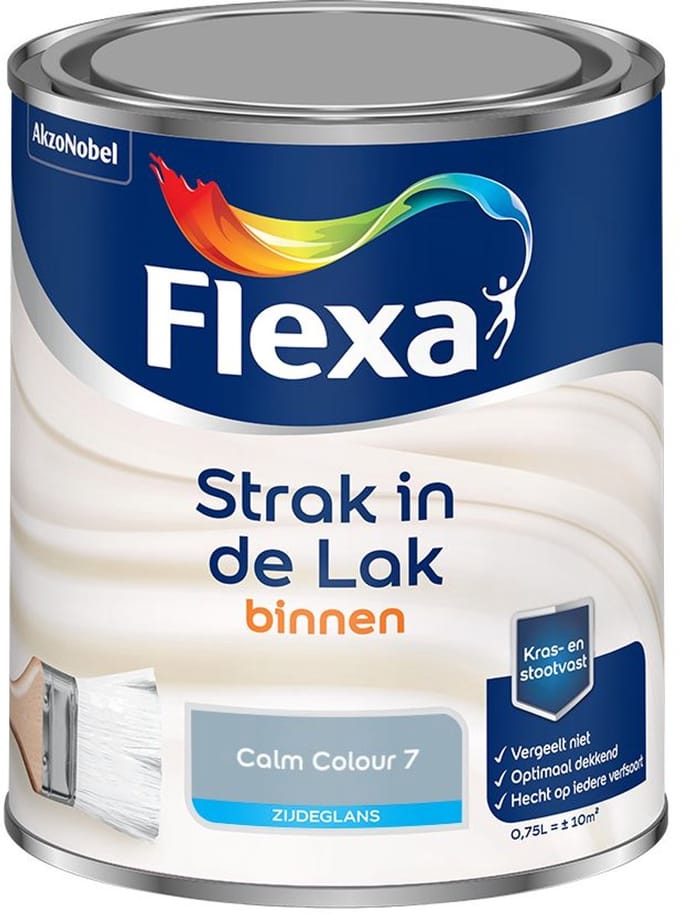 Flexa - Strak In De Lak Binnenlak Zijdeglans - Calm Colour 7 - Mengverf - 750 Ml
