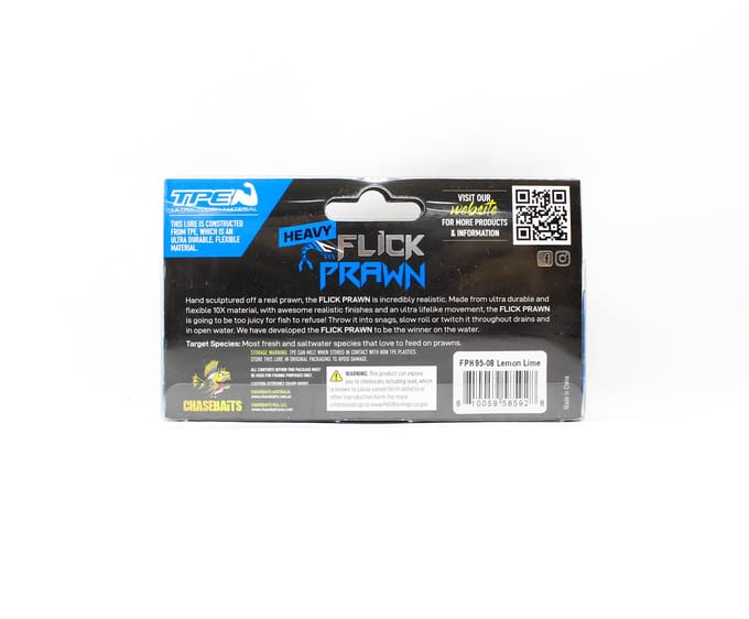 Chasebaits Flick Prawn Heavy 95 mm 7 gram Zinkend Aas 08 (5928)