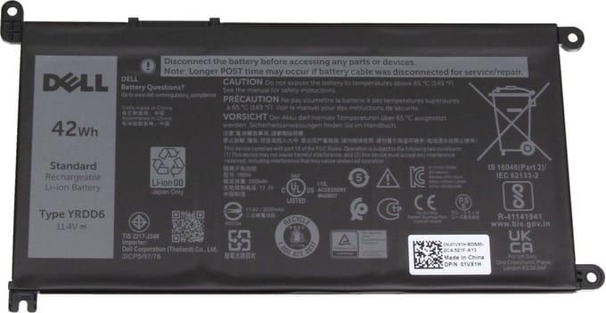 Dell WJPC4 Batterij - 42Wh - (3,5cm variant)