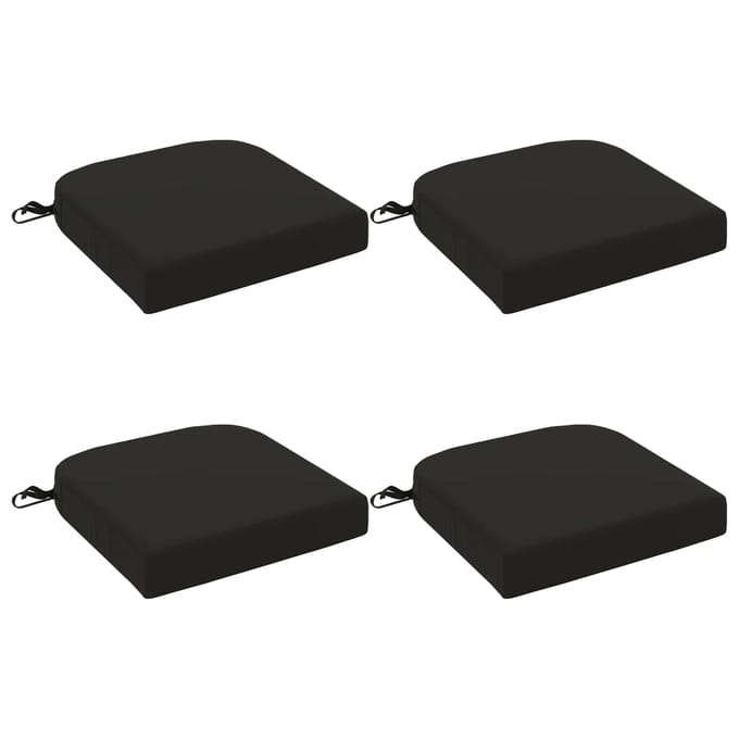 vidaXL - 4-delige - zitkussens - SOEST - 4 - pcs - 100% - Polyester - Zwart