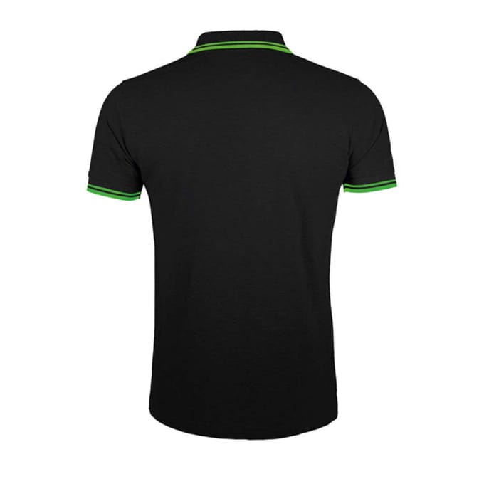 SOLS Heren Pasadena Poloshirt (Zwart/Kalk)
