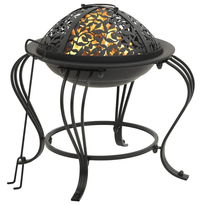 vidaXL - Vuurplaats - met - pook - 49 - cm - staal