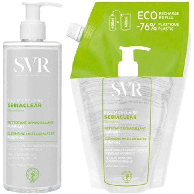 SVR Sebiaclear Micellair Water 400ml + Navulling 400ml