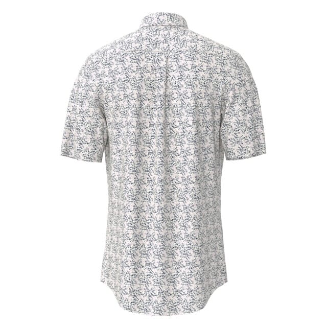 Fynch-Hatton Overhemd Short Sleeve Summer Flower Pattern Magnolia / male