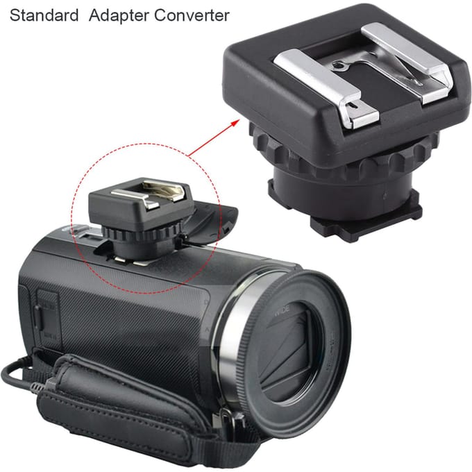 Mini Heavy Duty Standaard Flitsschoen Adapter Converter voor Sony Multi Interface DV Camcorder gray