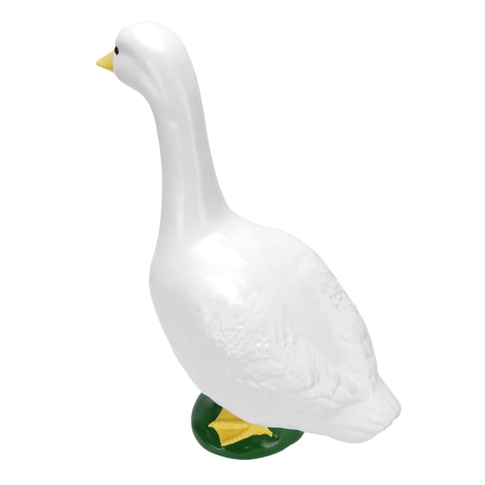 Tuin Gans Beeld Hars Levensgroot Groot Formaat Witte Gans Sculptuur Ornament voor Zwembad Tuin Buiten white