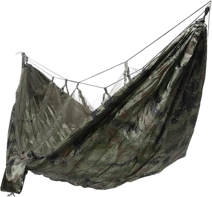 Kampeerhangmat - Schommelbed - Ontspannen Buiten - Extra Sterk Nylon - 260 x 140 cm - Camouflage
