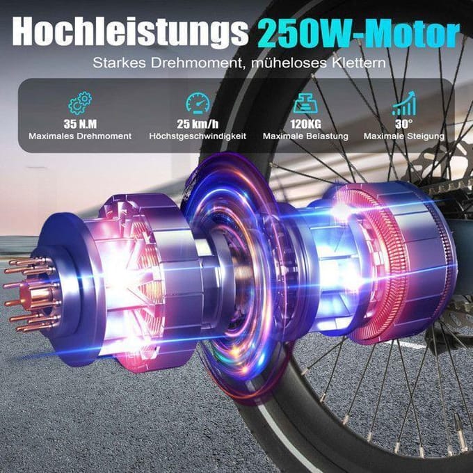 Vélo électrique - Maxtron Smart30 - Moteur 250 W - Batterie 36 V 9,6 Ah - Autonomie 50-60 km