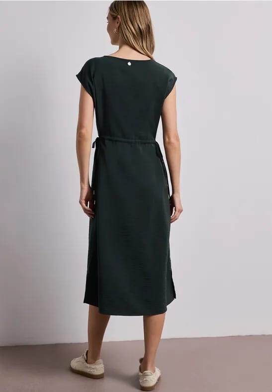 Midi-jurk met boothals