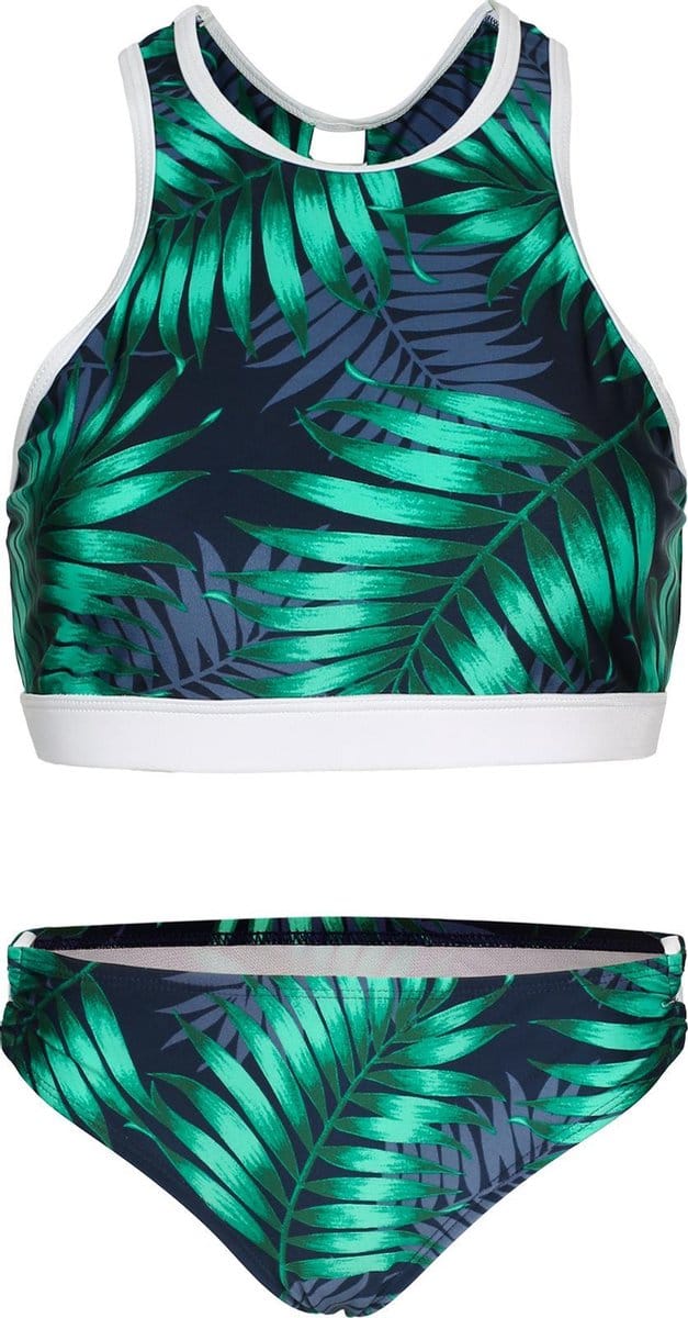 Bikini sport met gevlochten detail- Tropical leaf 152-158