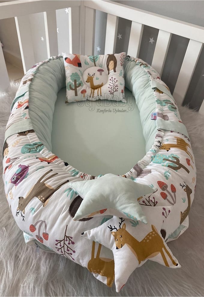 SNS Baby - Schattig Bos - Babynest - 74 x 40 cm