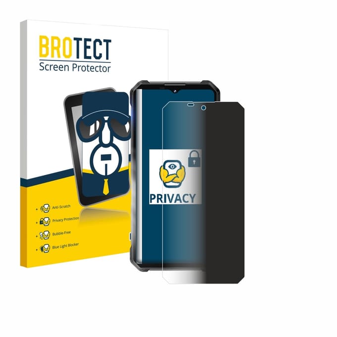 BROTECT - privacy screenprotector voor Oukitel WP53 Pro - Folie Beschermfolie Blauwlichtfilter