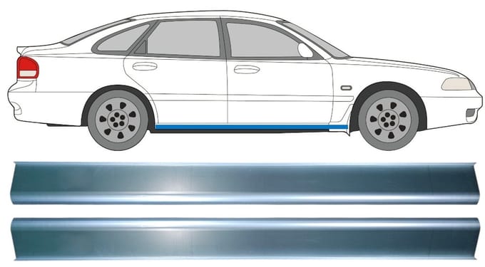 Reparatie dorpel voor Mazda 626 1992-1997 / Links + Rechts / Set