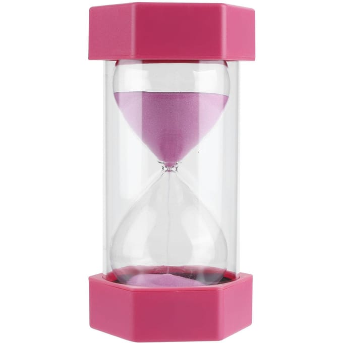 Sablier hexagonal 30 minutes Minuteur Horloge pour salle de classe Maison Bureau Cuisine Utilisation Bleu white
