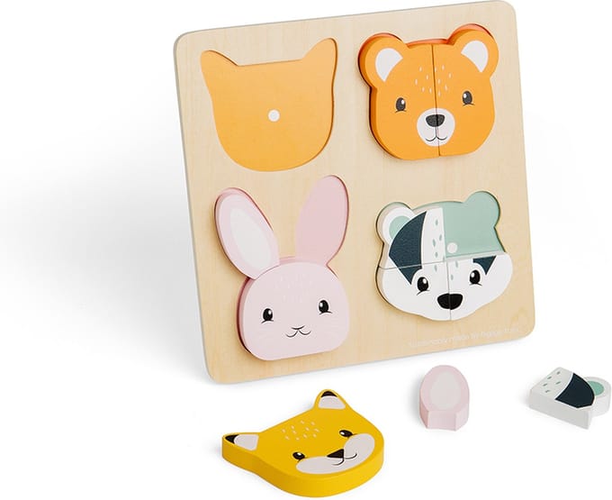 BigJigs houten dieren puzzel - educatief speelgoed bosdieren.