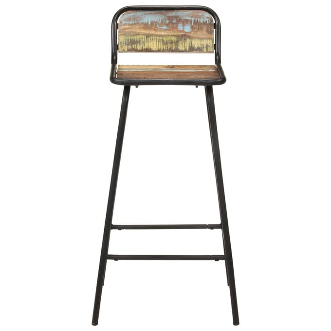 vidaXL - Barstoelen - 2 - st - massief - gerecycled - hout