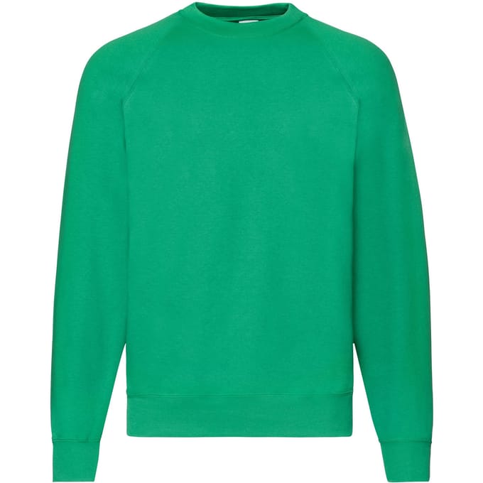 Fruit of the Loom Heren Klassiek Raglan Sweatshirt (Kelly Groen)