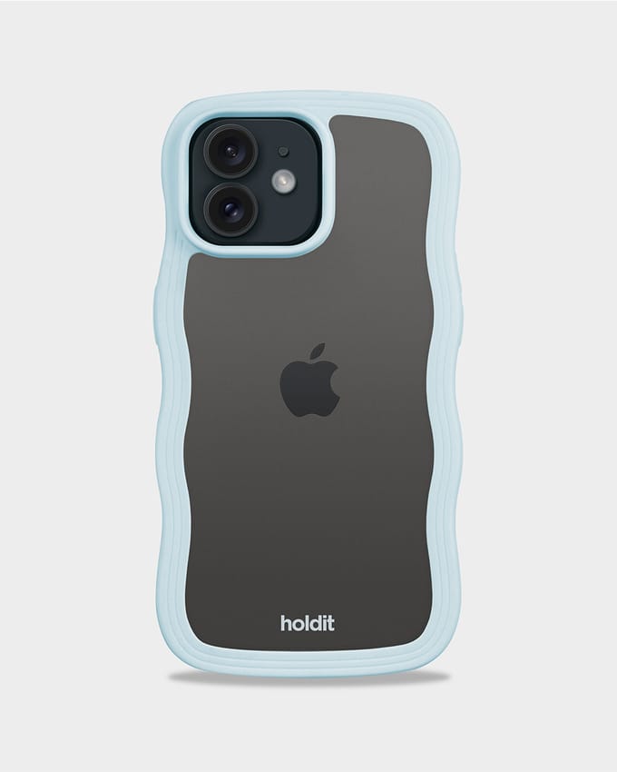 Phone Case Wavy Mineral Blue/Transparent iPhone 12