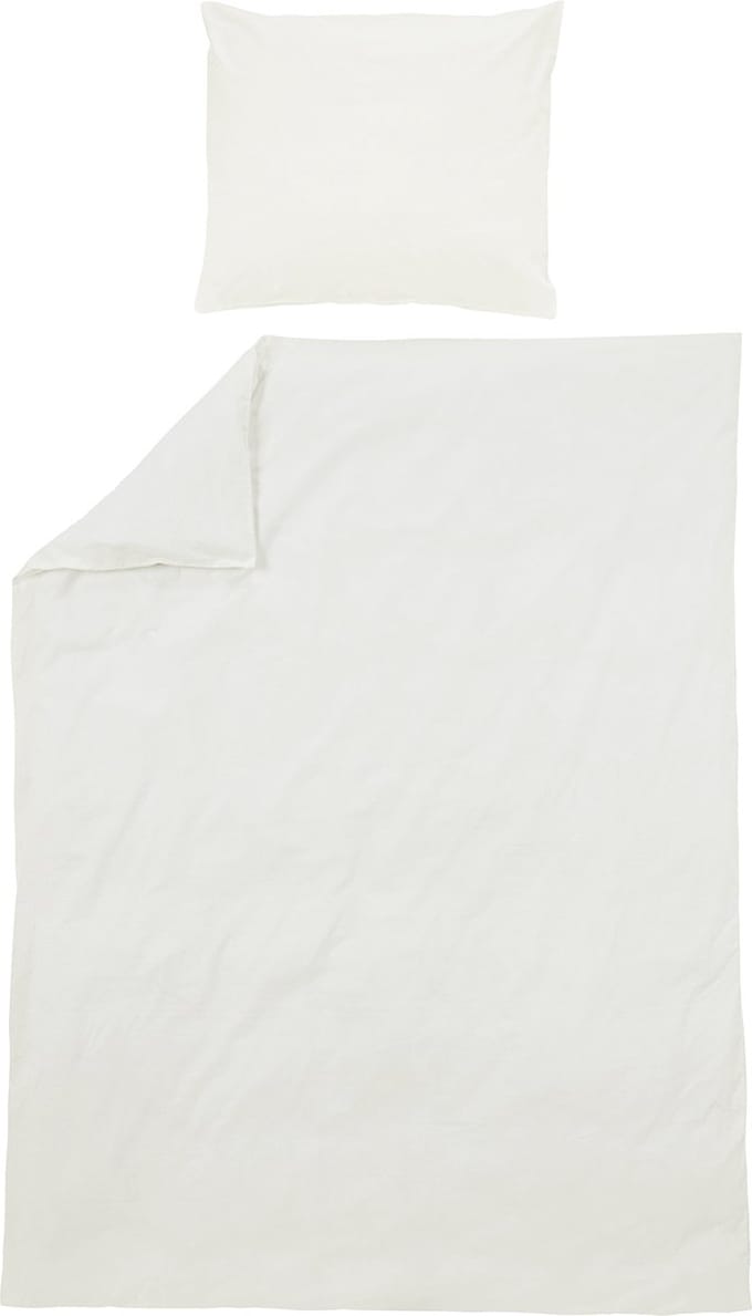 Meyco Home Uni dekbedovertrek eenpersoons - offwhite - 140x200/220cm