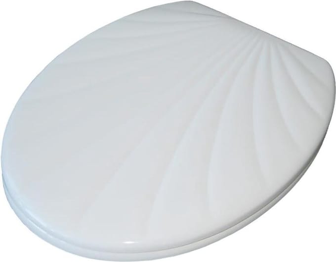 Wit duroplast wc-bril - schelpvorm - zeer stabiel - universele pasvorm