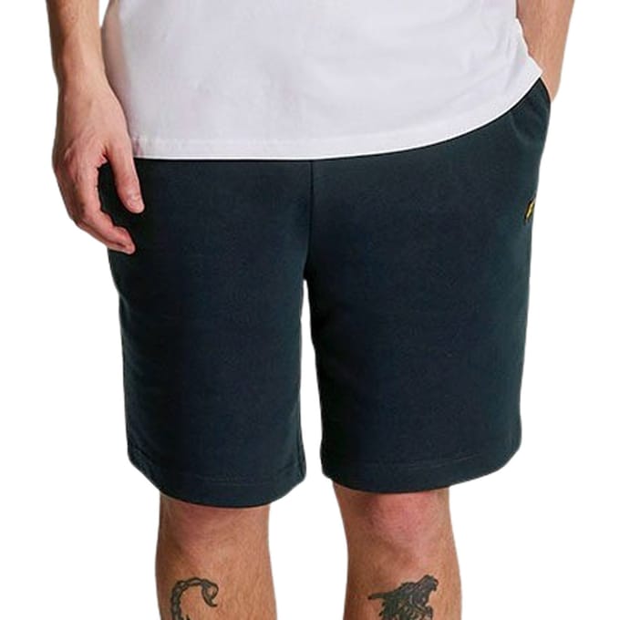 Lyle & Scott katoenen sweatshort - marineblauw