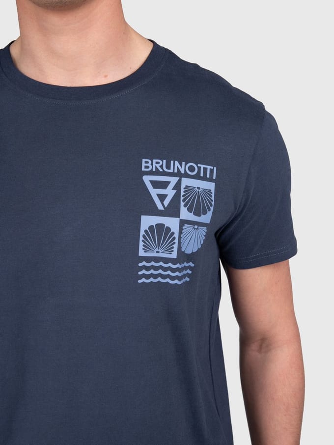 Brunotti - Jelledee - T-Shirt Indigo Blue - 100% Katoen - Regular Fit - XL