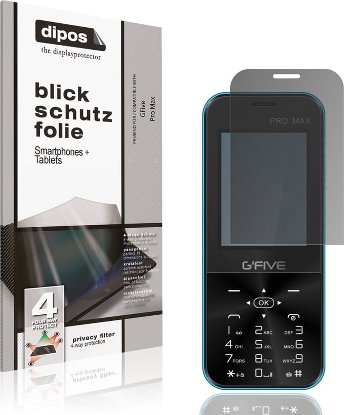 dipos – Matte Privacy Screenprotector geschikt voor GFive Pro Max | Anti-Spy Beschermfolie