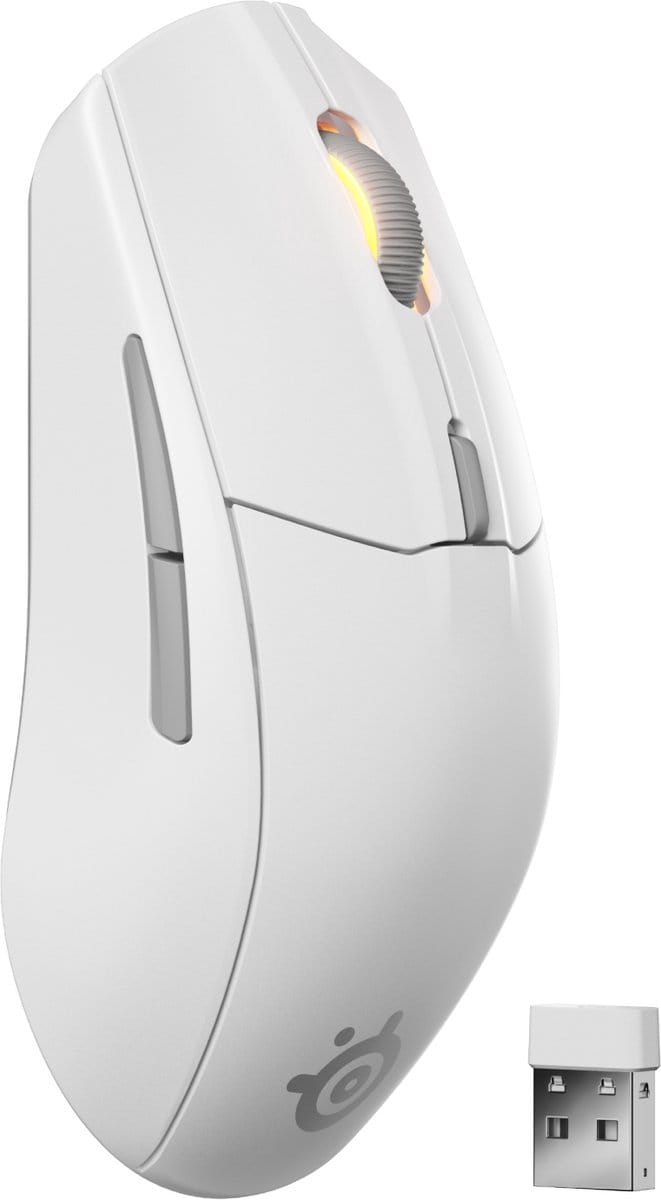 SteelSeries Rival 3 Wireless Gen 2 Draadloze Gamingmuis - Wit - 2.4Ghz & Bluetooth - 18.000 DPI - 200 uur accu