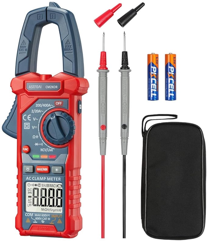 Digitale Stroomtang 2000 Count - Multimeter voor AC/DC Spanning, Stroom en Weerstand