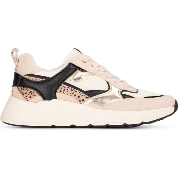 Posh by Poelman - maat 40 - CARO Dames Sneaker - Beige met combinatie