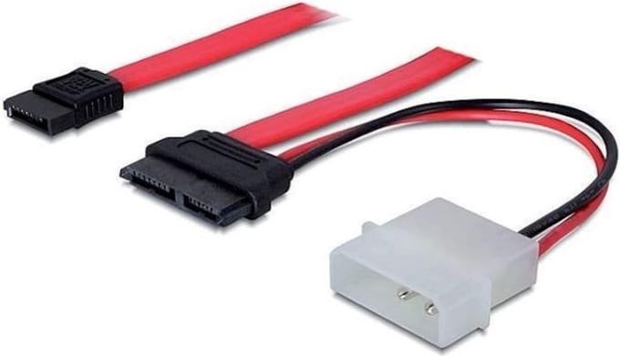 DELTACO SATA-11, SATA - SATA Rood SATA-kabel, 0.5m