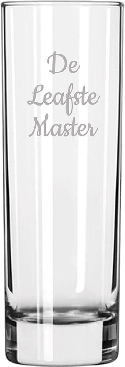 Gegraveerde longdrinkglas 22cl De Leafste Master