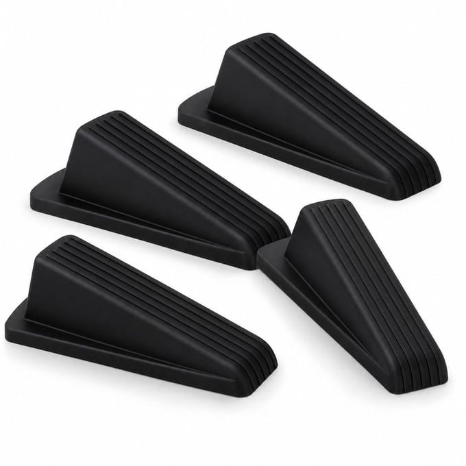 VHV - Deurstopper - 4 Stuks Rubberen Deurwiggen - Antislip Deurblokker voor Zware Deuren en Thuisgebruik
