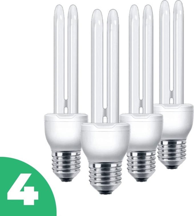Sidef Stick Spaarlamp E27 - 13W - Daglicht - Niet Dimbaar - 4 stuks