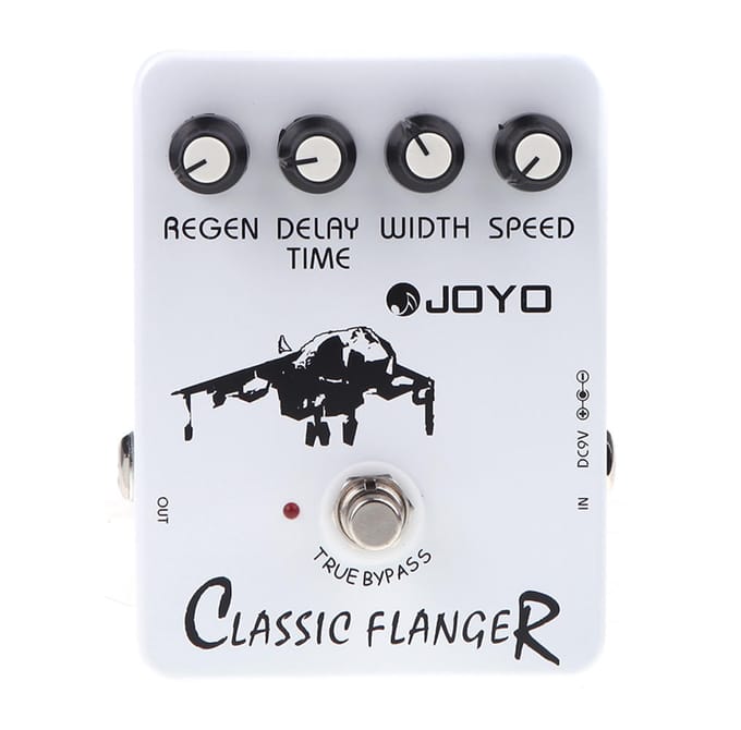 Joyo JF-07 Classic Flanger Gitaareffectpedaal met True Bypass Ontwerp wit
