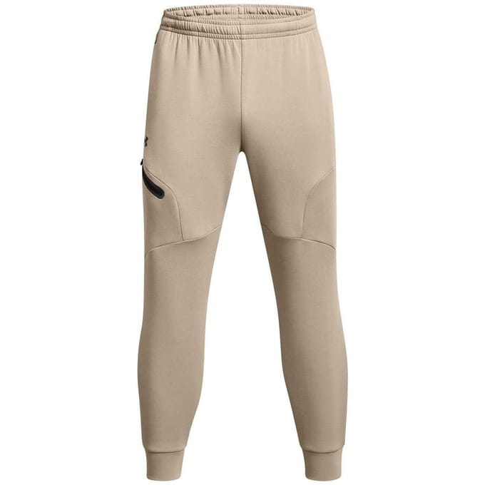 Under Armour Heren-joggingbroek van Unstoppable-fleece met ritszakken (Bruin)