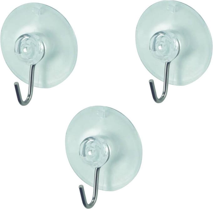 Benson Zuignap met Haak Set - Transparant - Ø 30 mm - 12 delig