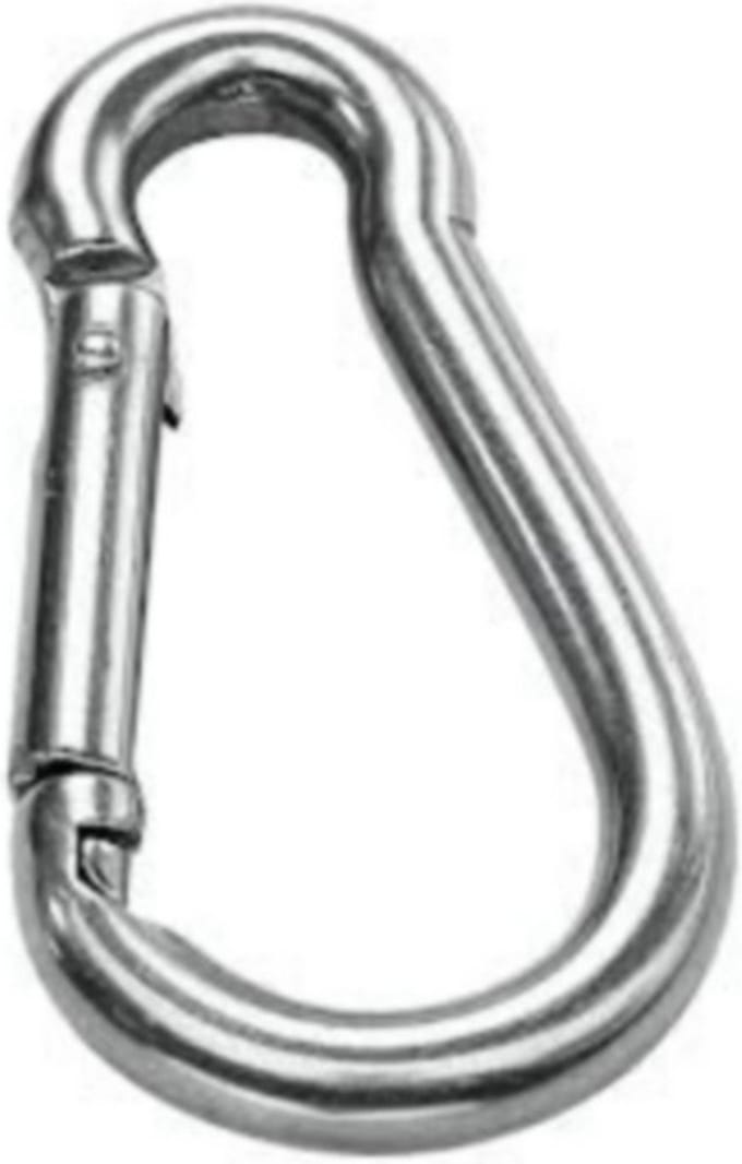 Karabijnhaak RVS - 8 mm