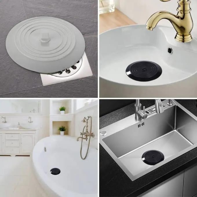 Badstop Groot Silicone Afvoerplug Haarvanger Badstop Platte Zuignapdeksel voor Keuken Badkamer Wasruimte