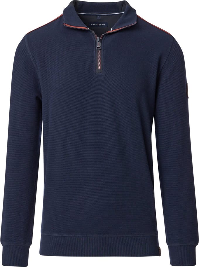 Casa Moda Half Zip Sweat Navy - Maat 4XL - Heren