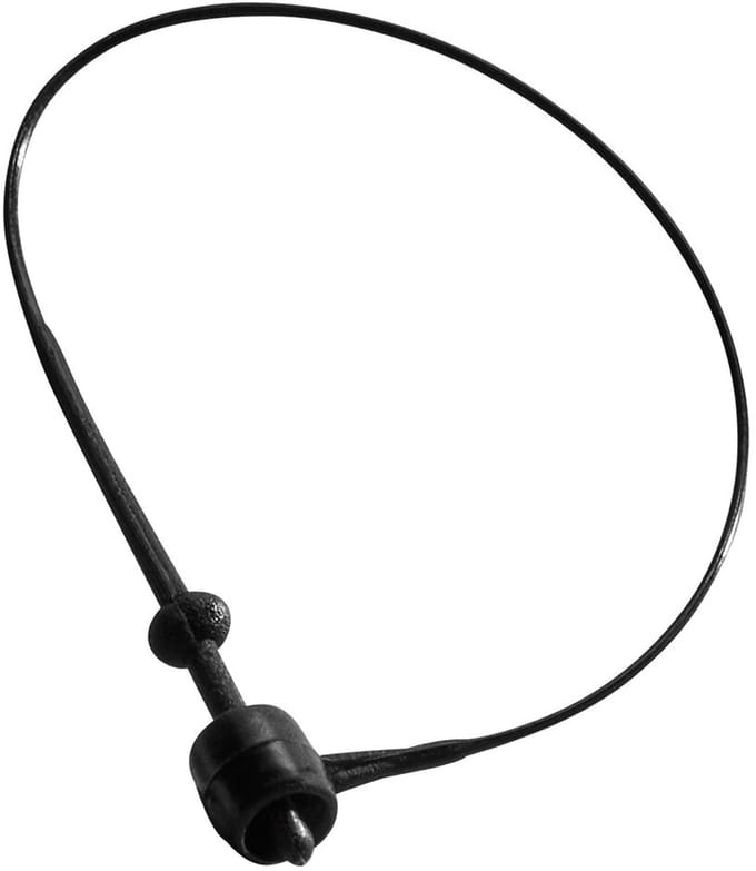 1000 stuks - 75mm Folderkoord / Labelhanger - Kunststof Zwart