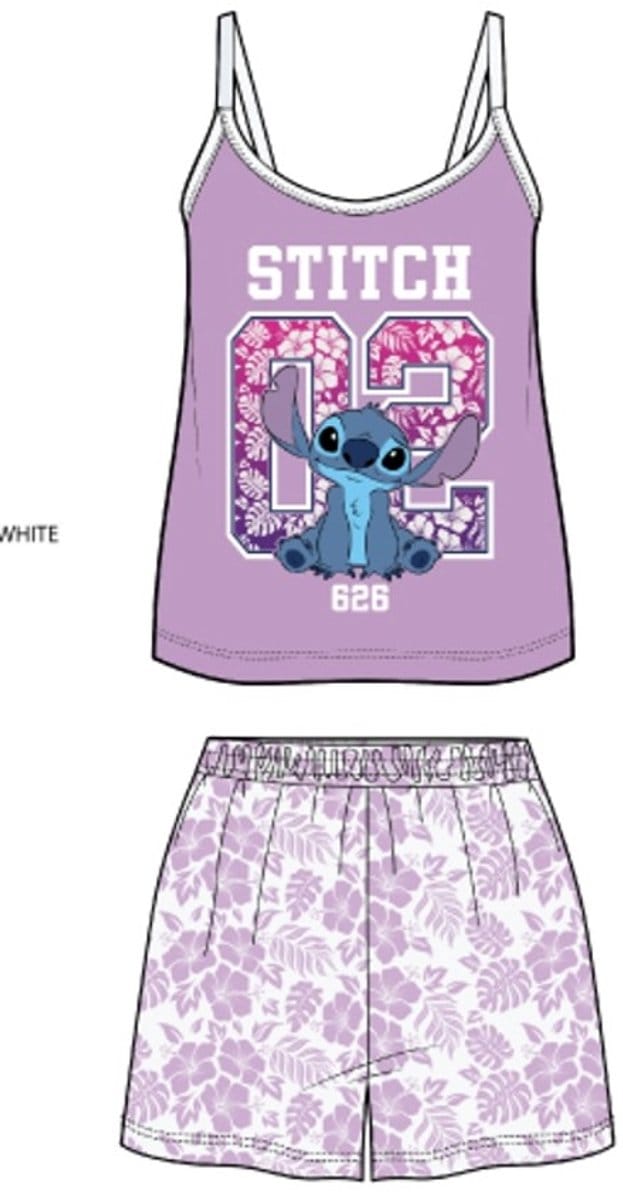 Disney Lilo en Stitch Dames Pyjama Purple Maat S