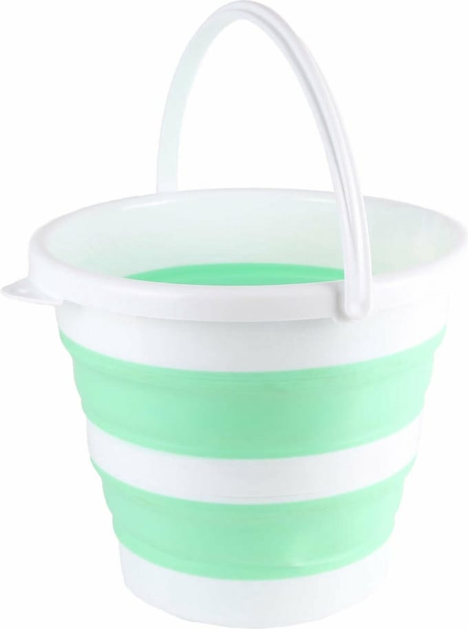 Benson opvouwbaar emmer groen 10L - camping / handwas afwasteil